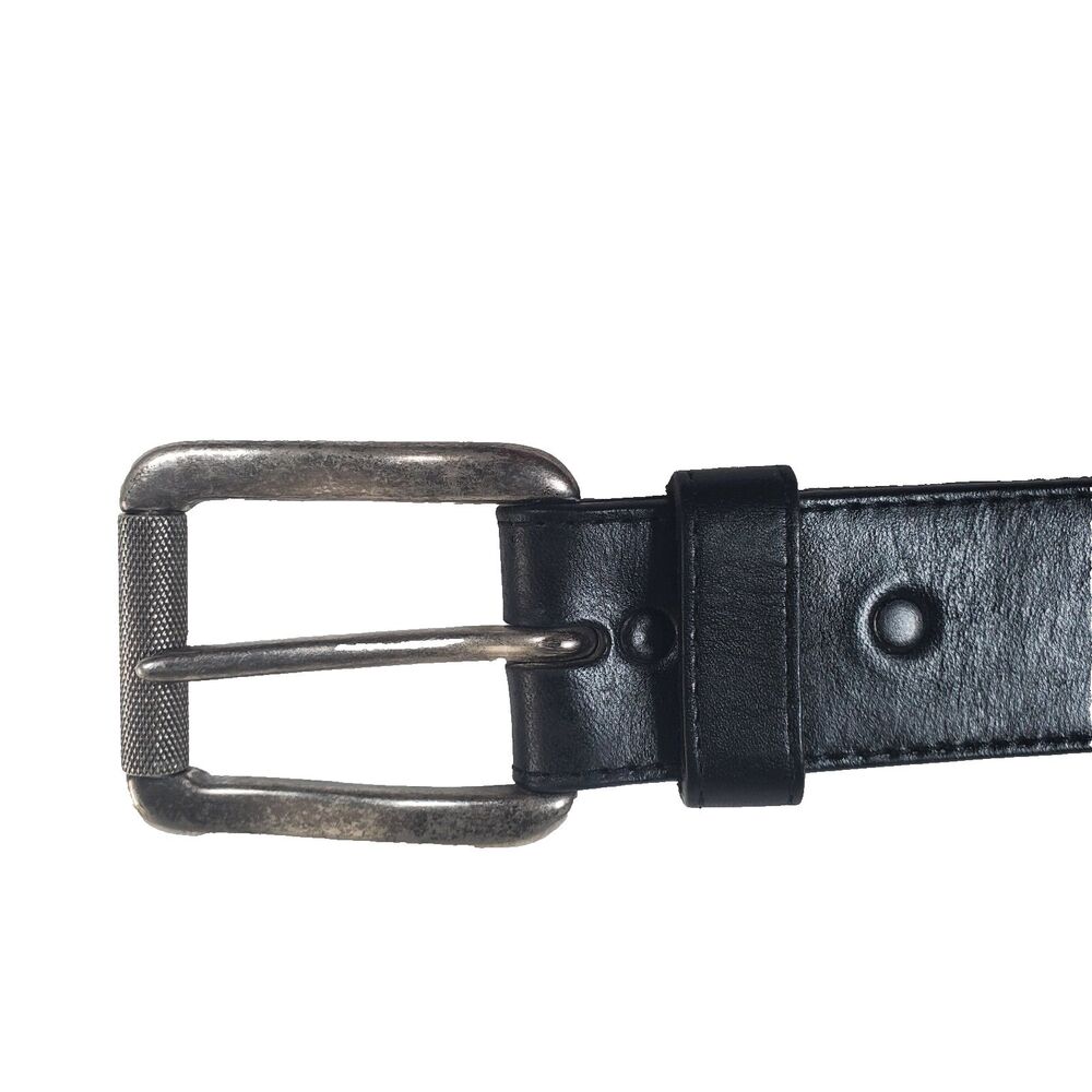 Justin Men’s Black Leather Belt Size 44 Made In USA Full Grain Classic 1.5" Wide - Picture 4 of 8